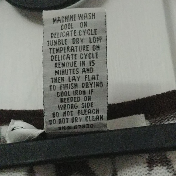 Cathy Daniels Women's Brown and White Polka Dot 3/4 Sleeve Blouse Size 2X - Picture 4 of 5